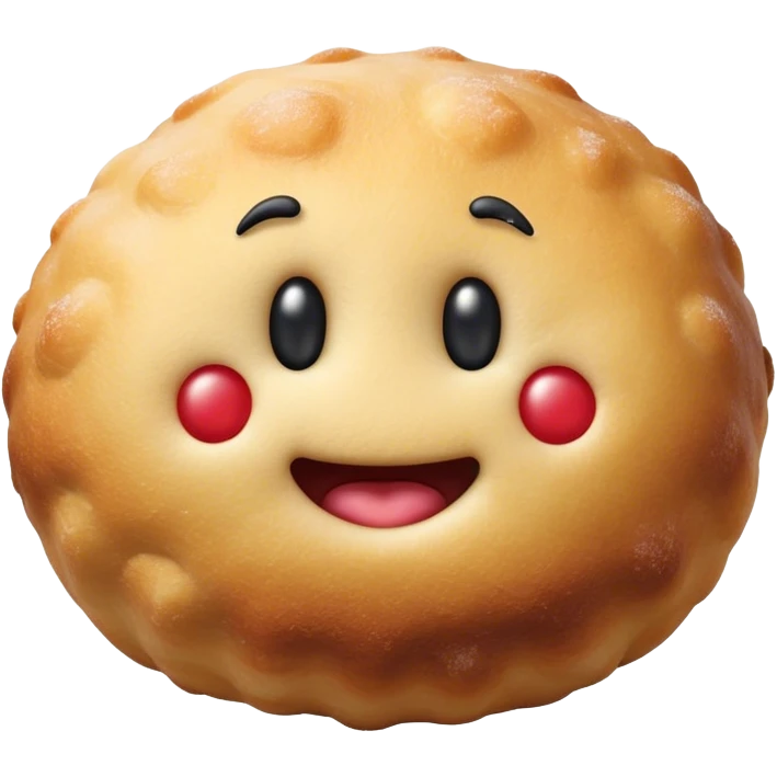 Cinematic Realistic Bu√±uelo Dessert Emoji, showcasing a fluffy, deep-fried dough ball dusted with sugar rendered with lifelike textures and warm, festive lighting. emoji