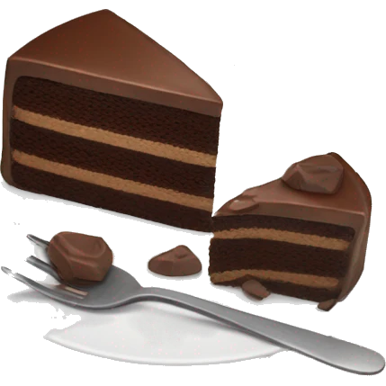 Chocolate cake ( one slice ) emoji