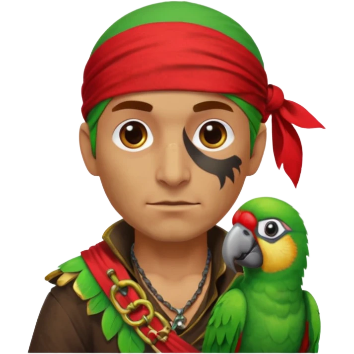 pirate and parrot emoji