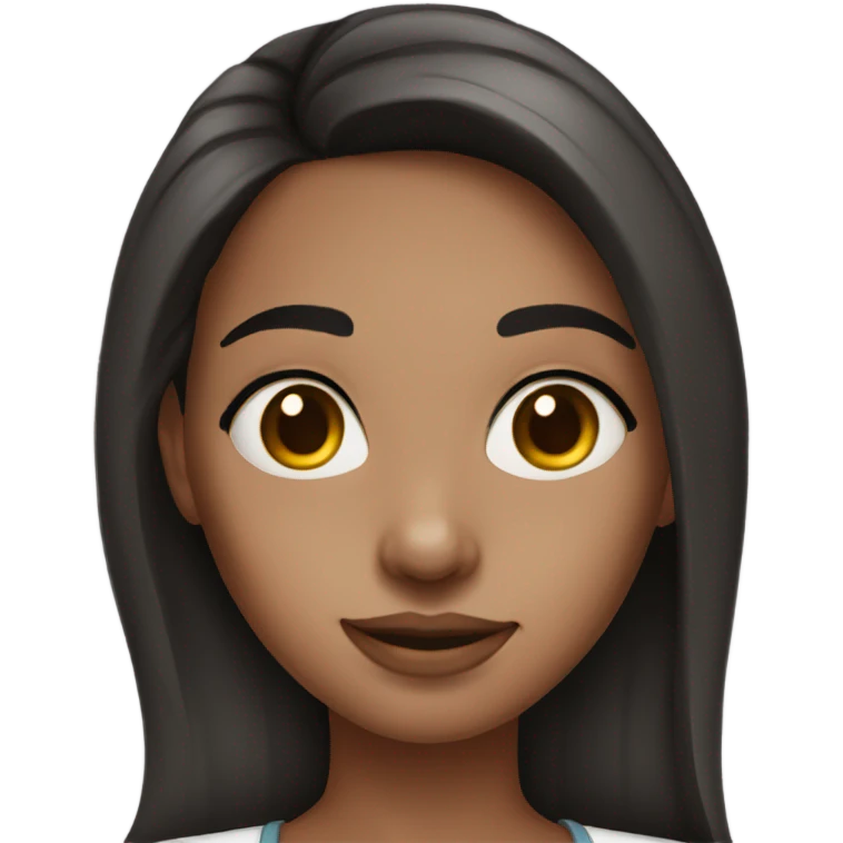 brunette girl with nose stud emoji