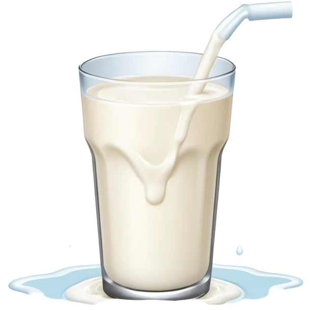 glass of milk spill on floor emoji