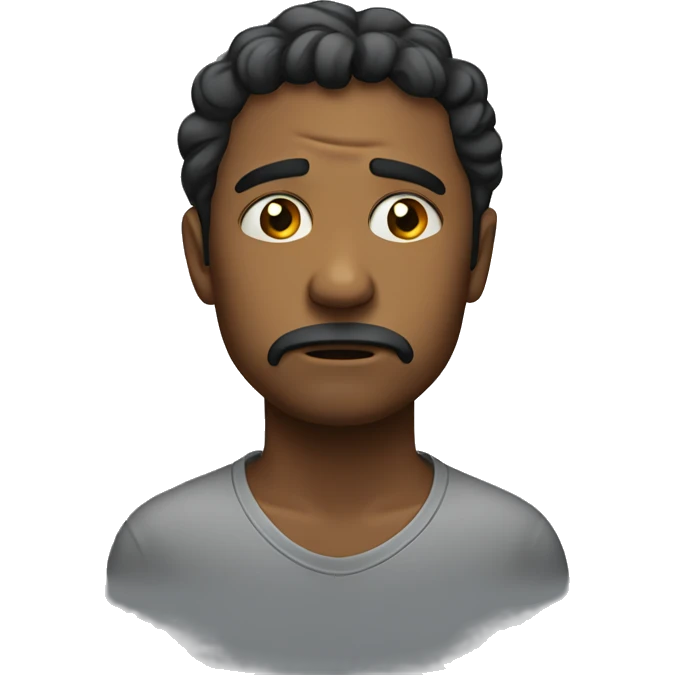 Disappointed and sad emoji