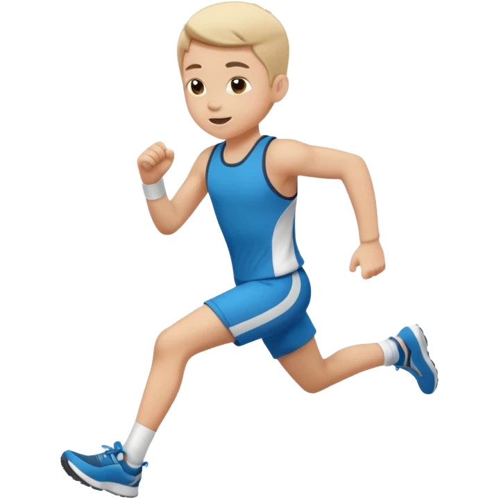 High resolution of ful body kid running  emoji