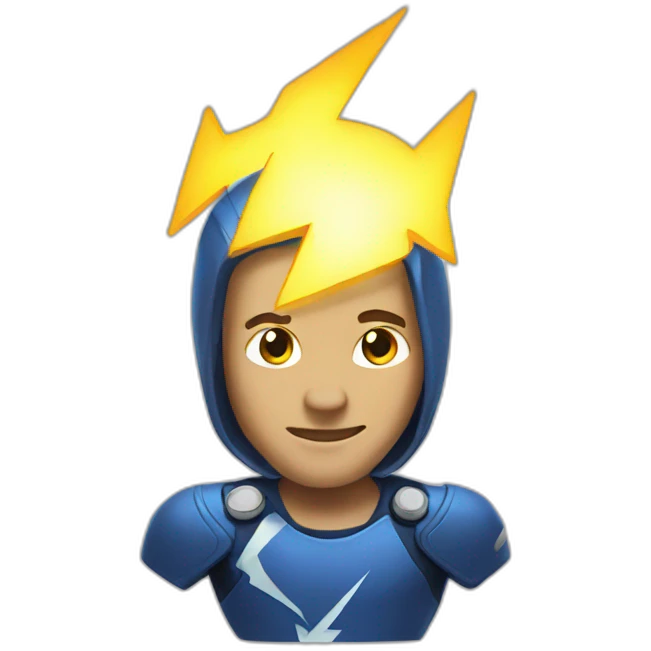 Lightning man emoji