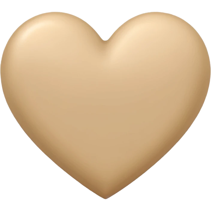 Beige heart emoji