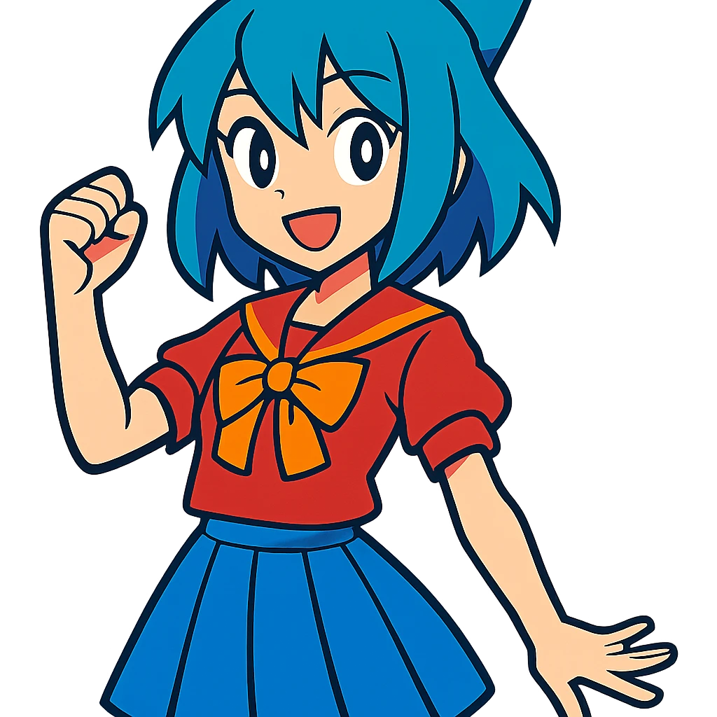 anime girl in vibrant toon style emoji