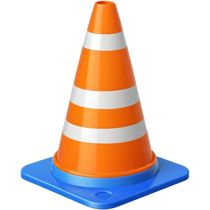 blue traffic cone emoji