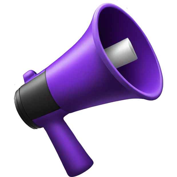 purple megaphone emoji