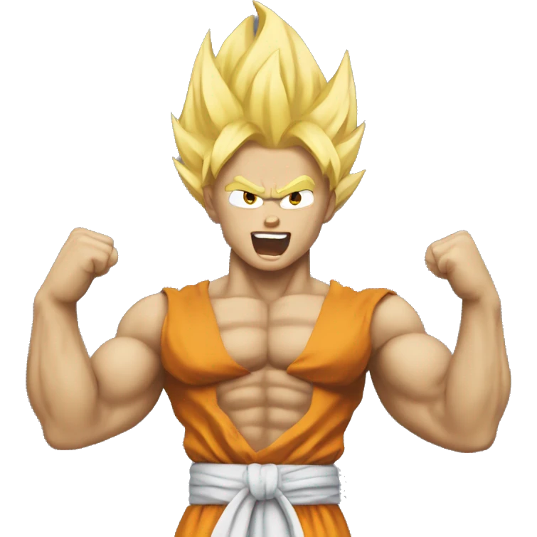 Blonde super saiyan pose emoji