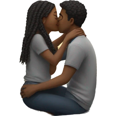Guy kissing girl from roof emoji