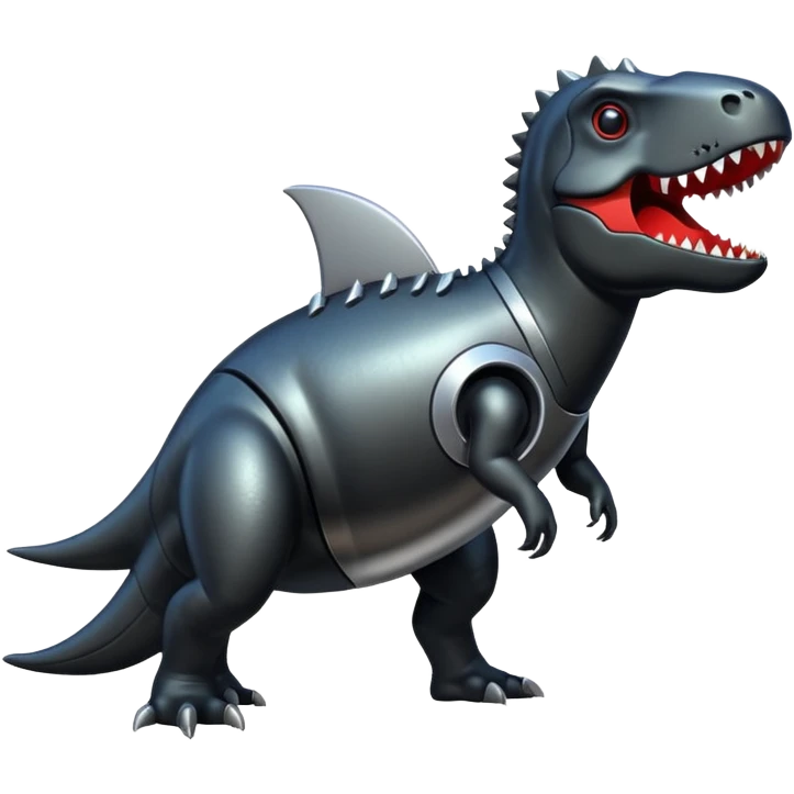 black Dinosaurs with Rocket emoji