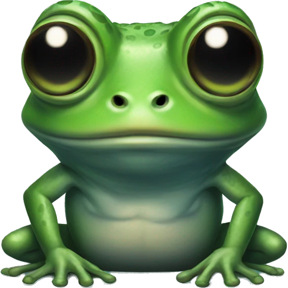 Alien frog emoji