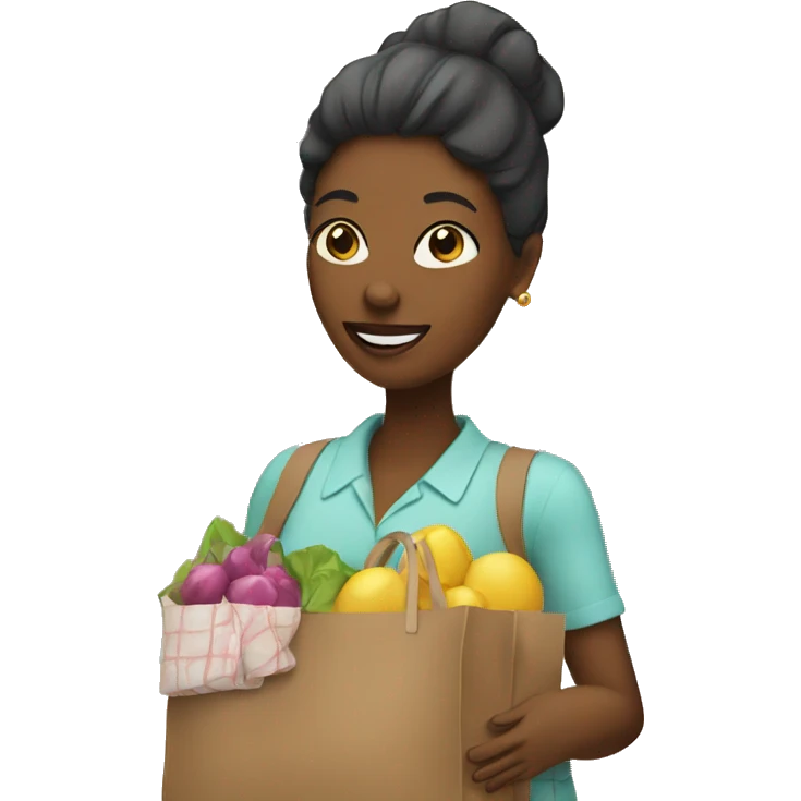 Woman shopping emoji