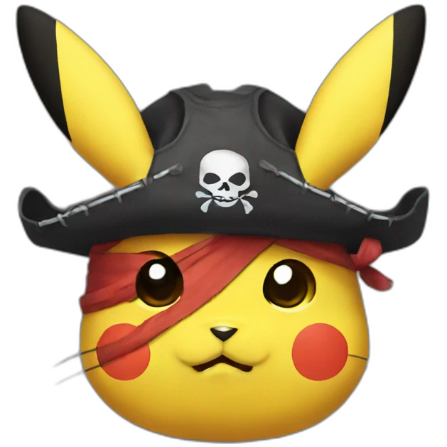 Pikachu pirate emoji