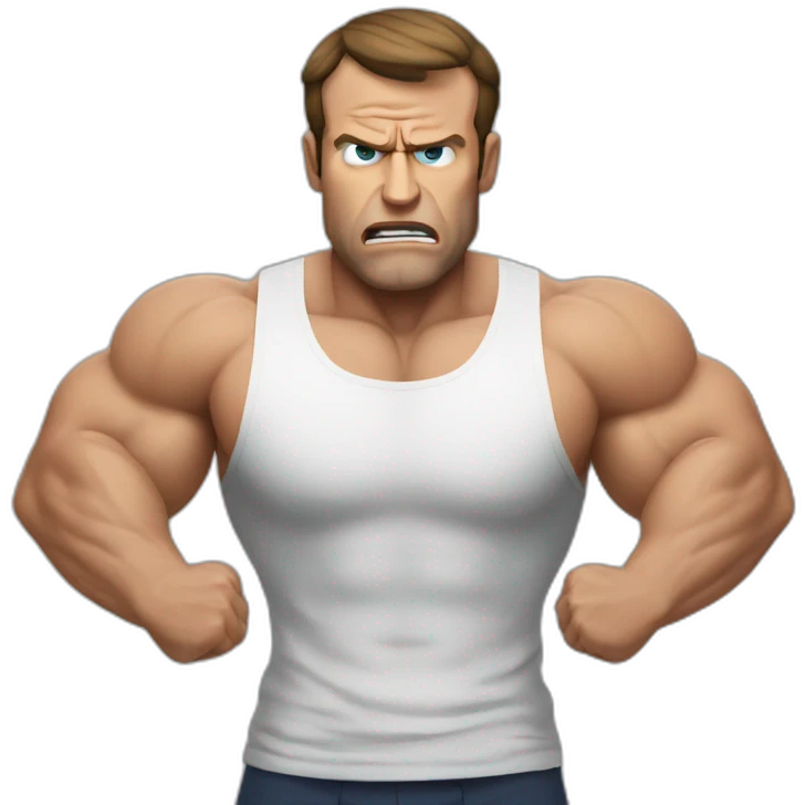 muscle macron frustrated emoji