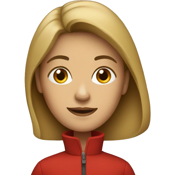 woman in red coat emoji