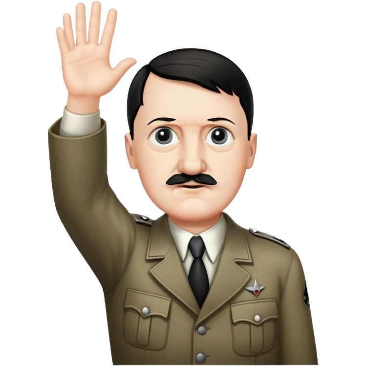 hitler raised hand emoji