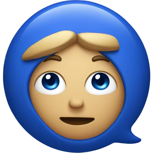 Royal blue conversation bubble emoji