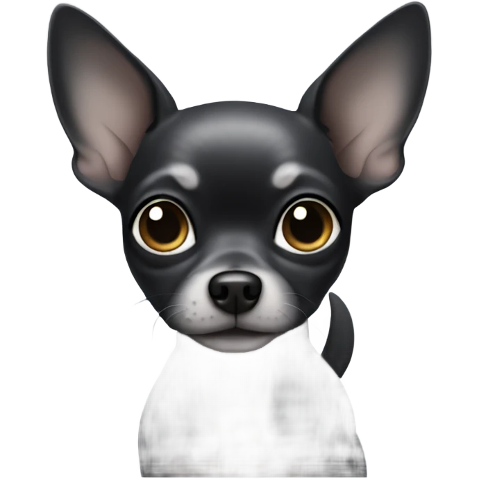 Black chihuahua with grey hair emoji