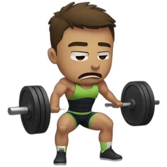 powerlifter crying emoji