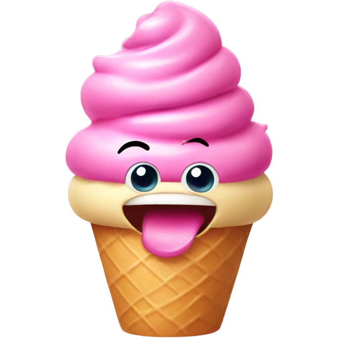 Kirby eating ice cream emoji
