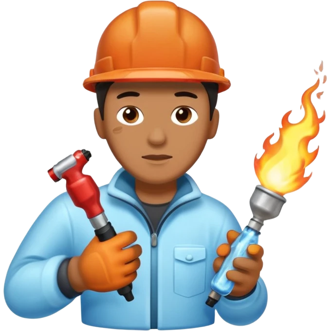 Sculptor blowtorch,Ice. emoji