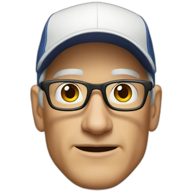 Tim Cook wearing a sports cap  emoji