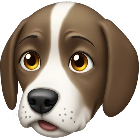 Crying dog emoji