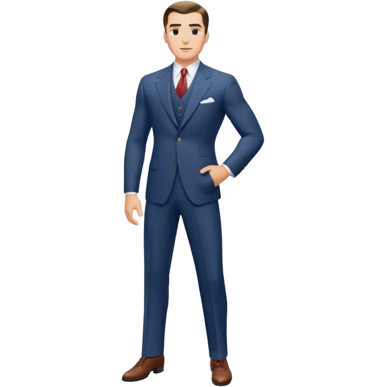 Tom Buchanan from The Great Gatsby, full body, athletic build, 1920s suit, confident posture, slicked-back hair emoji