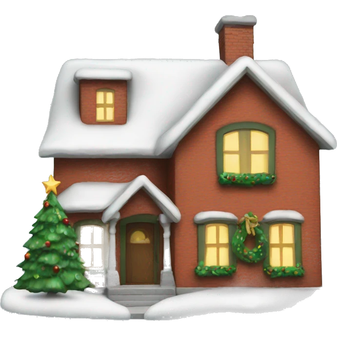 A christmas house  emoji