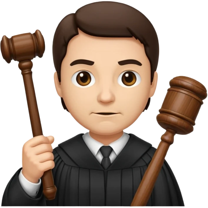 judge with hammer emoji