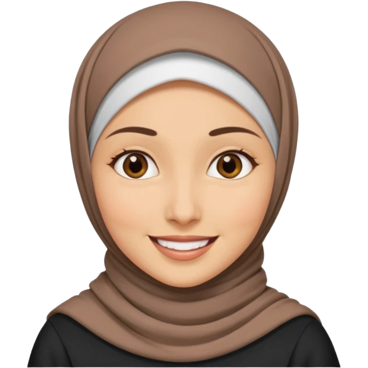 emoji perempuan berhijab, ekspresi ramah emoji