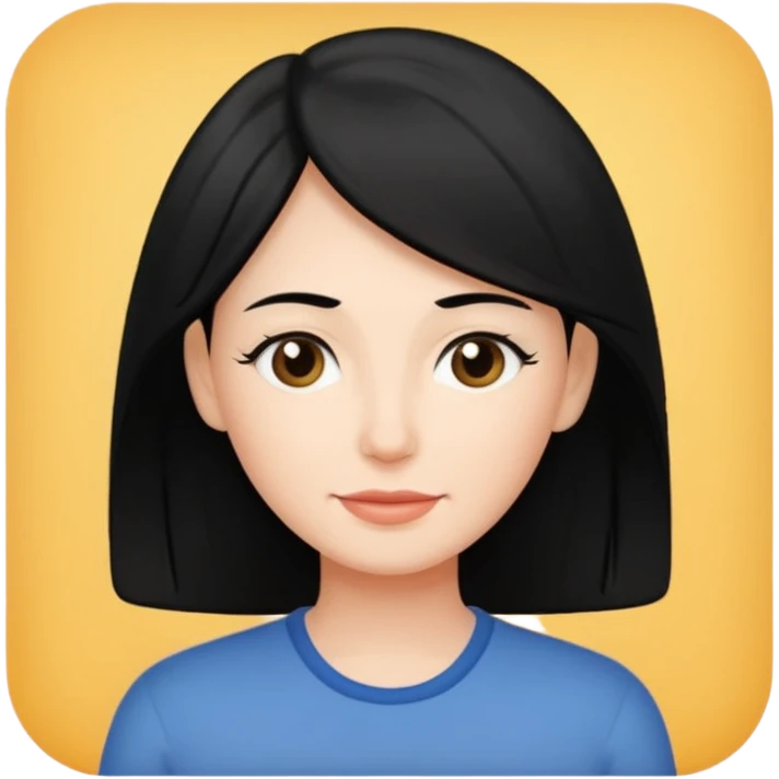 Mom with black hair saying good morning son emoji