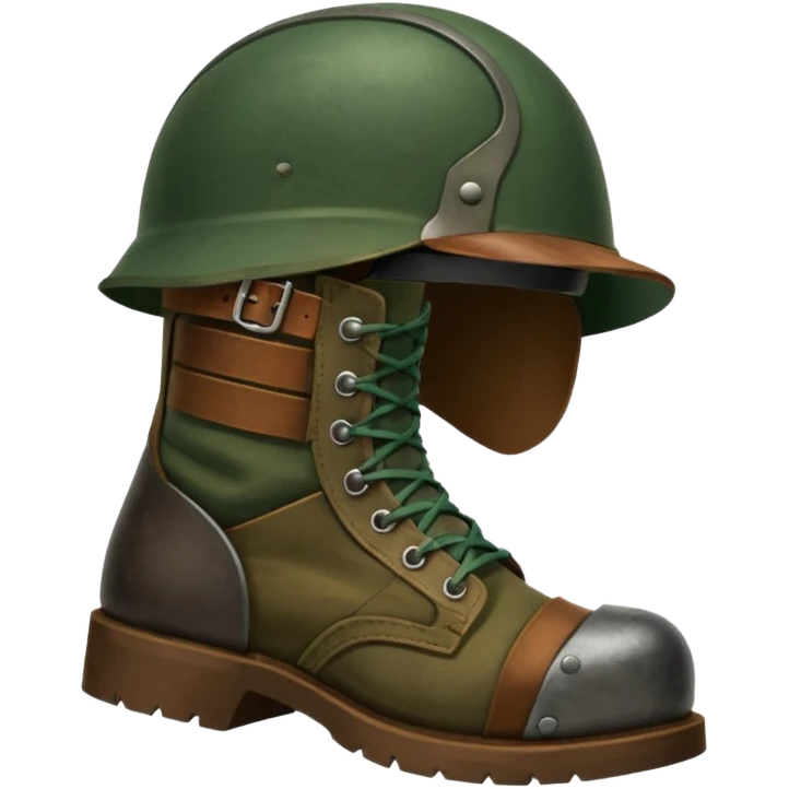 Military boots helmet criss emoji