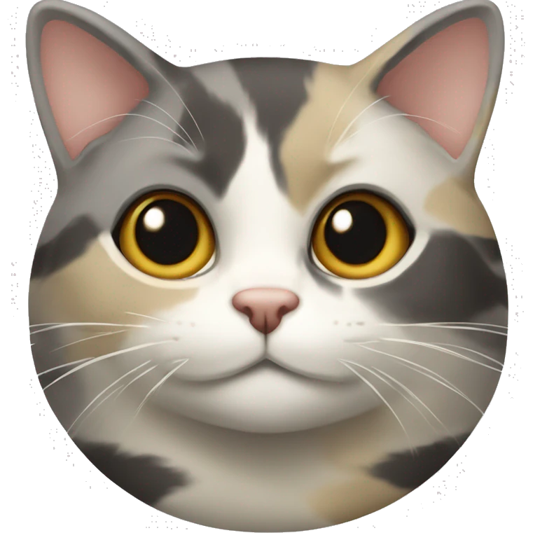 Grey & beige striped calico cat emoji
