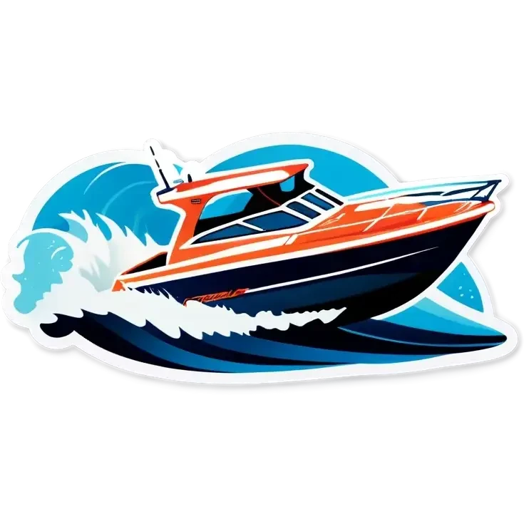 sport boat in waves emoji