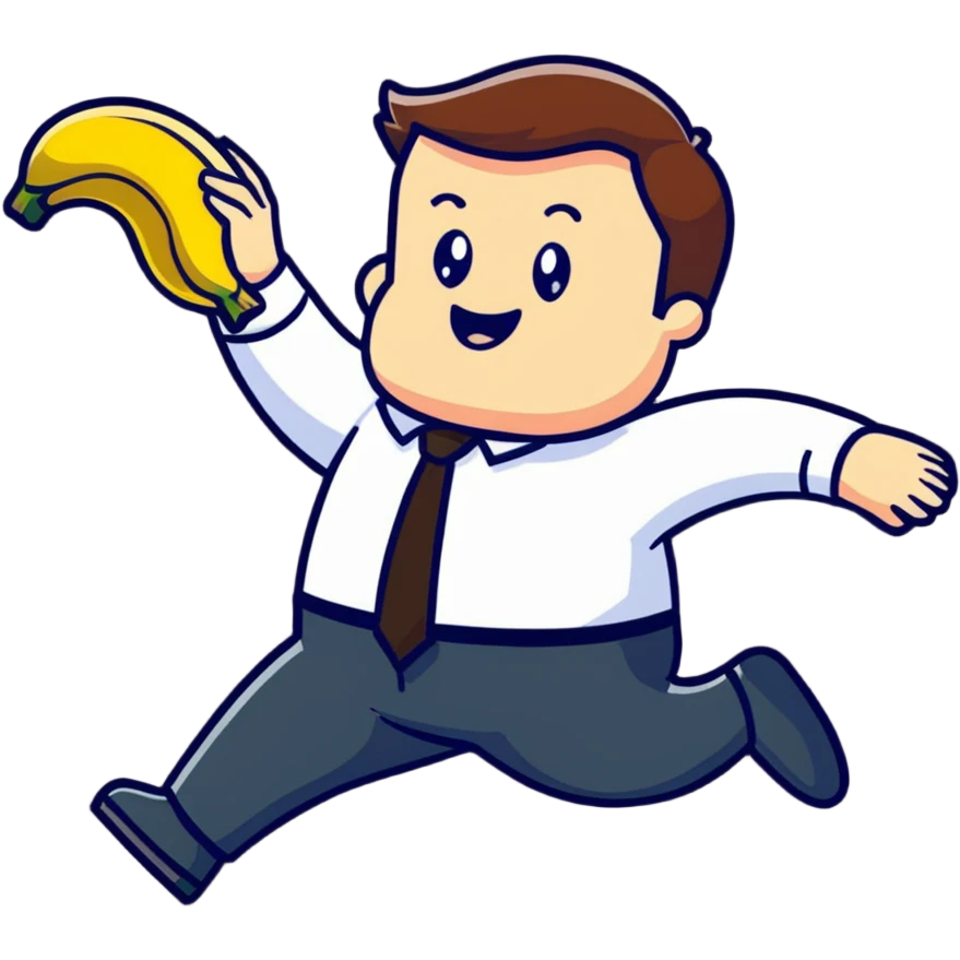 JD Vance slipping on a banana peel emoji