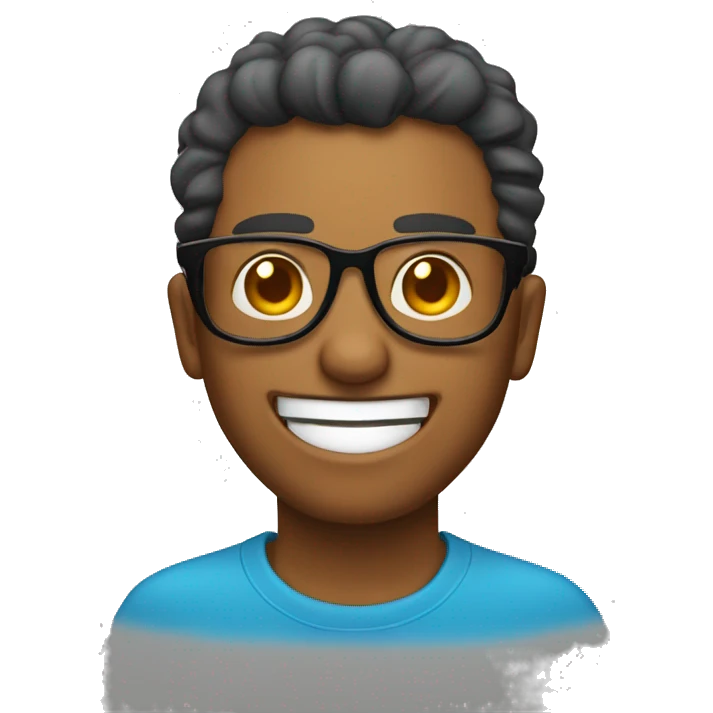 Feliz con gafas emoji