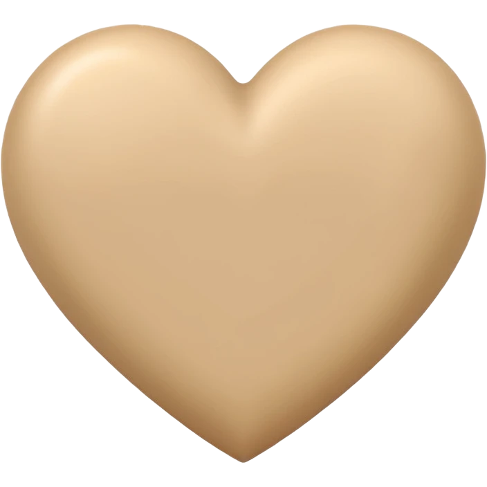 Coração bege emoji