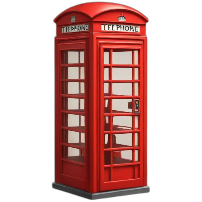 Red telephone box emoji