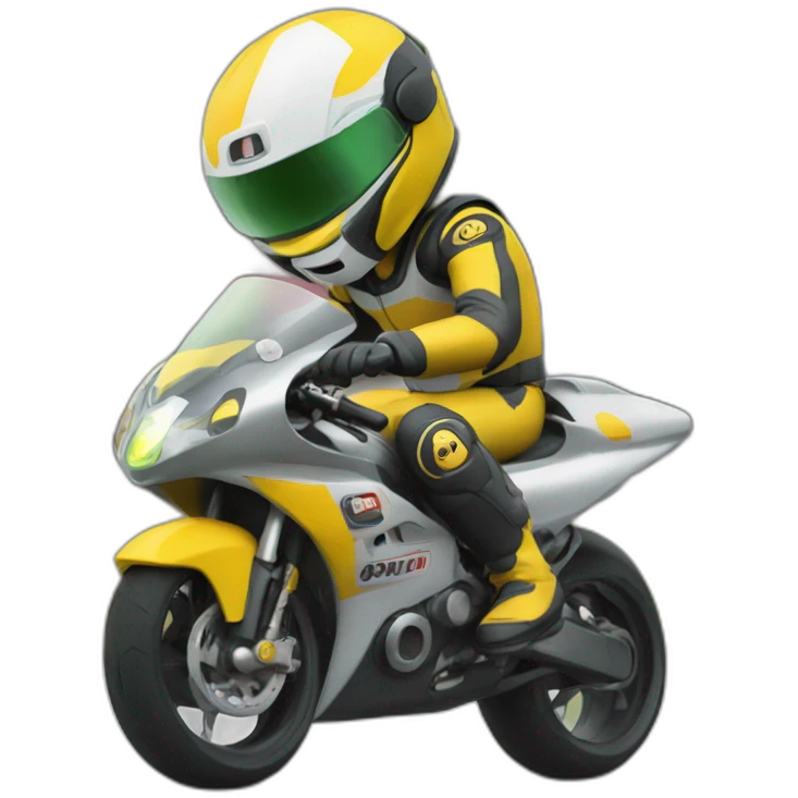 Meccanico in moto da pista emoji