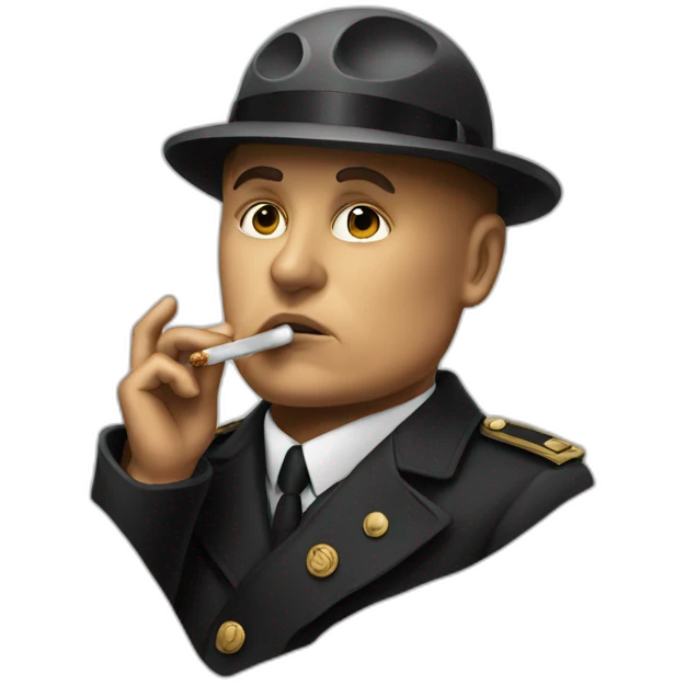 mussolini smoking emoji