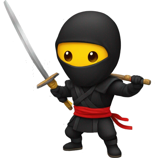 only one 😀 emoji like a ninja- colors black, red, yellow like german flag emoji