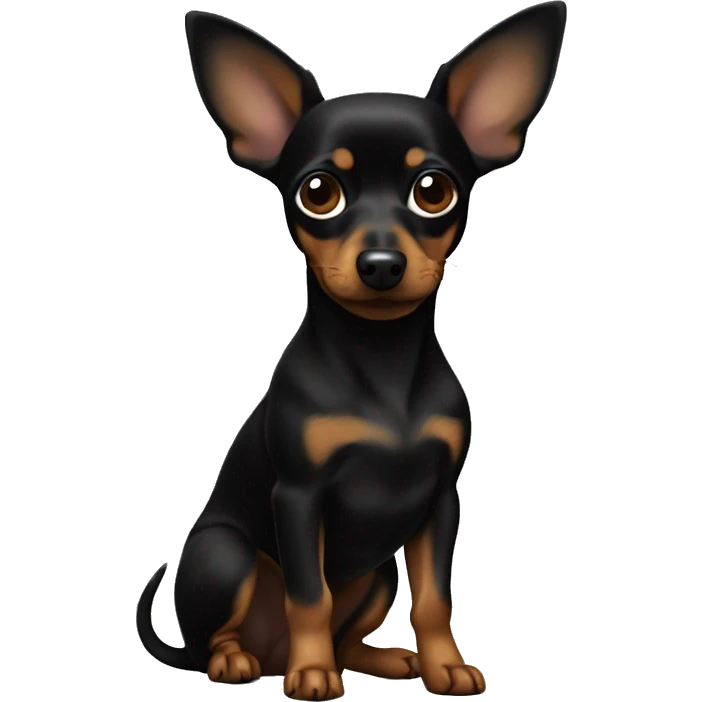 All black chiweenie pointy ears  emoji