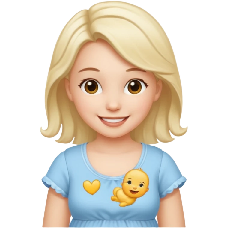 woman with eros baby clothes emoji