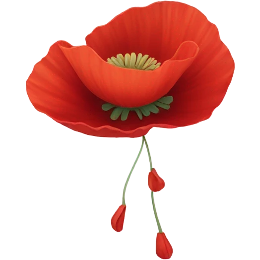 Falling poppies emoji