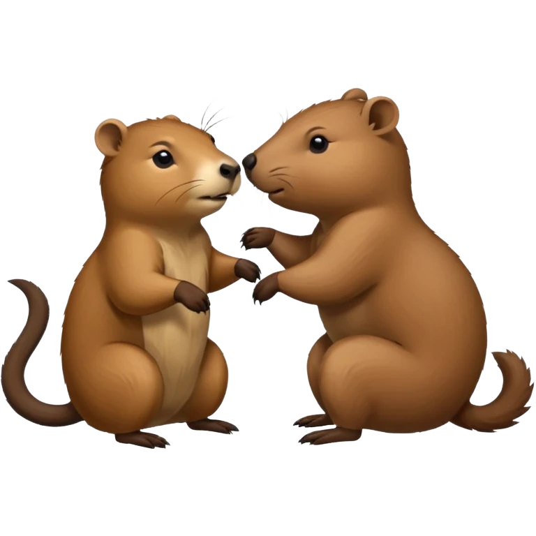 Capybara fighting Hyrax emoji