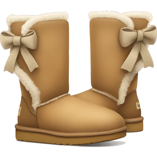 Cozy uggs with a bow emoji