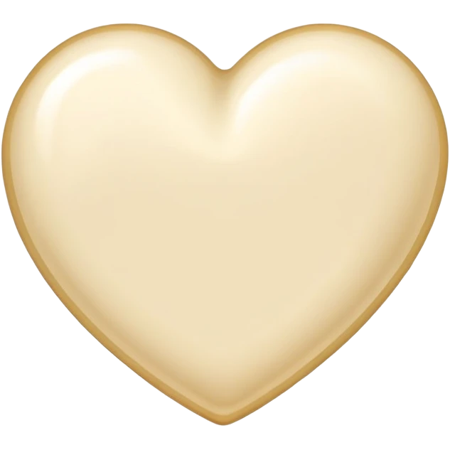 Cream heart emoji