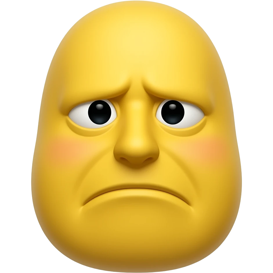 Emoji jaune qui boude emoji